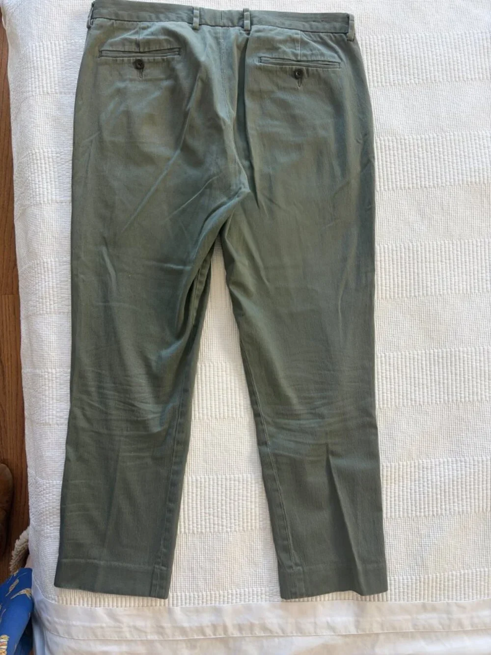 J.Crew Bowery Slim Stretch Chino Pants Olive Army Green 34x30